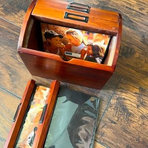 Wood photo storage box 4x6” prints